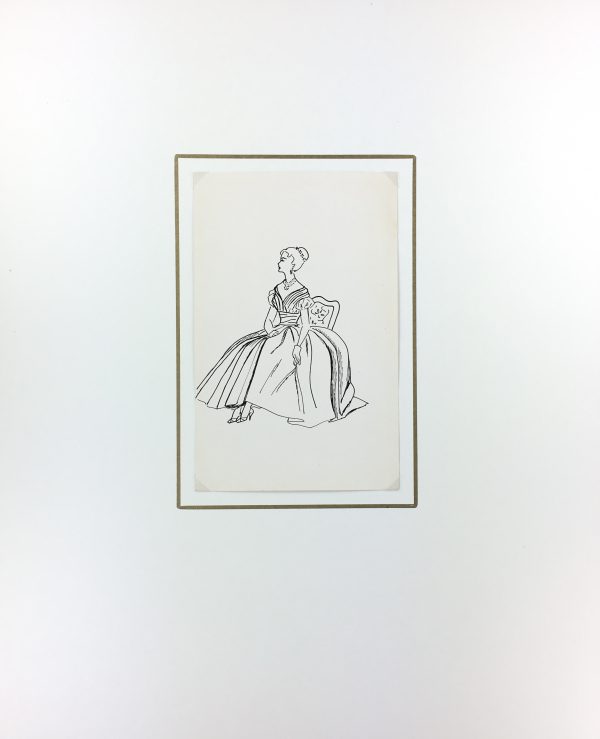 Fashion Original Art - Fashion, French, c.1950
