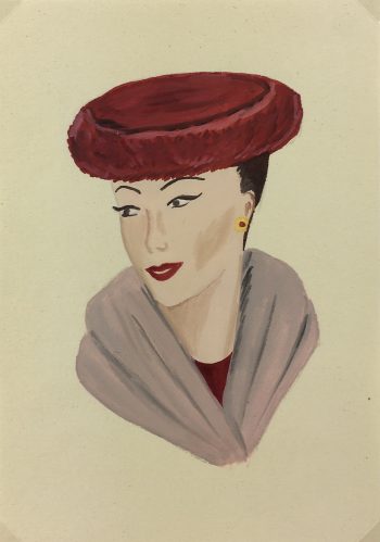 Fashion Original Art - Fashion, French, c.1950
