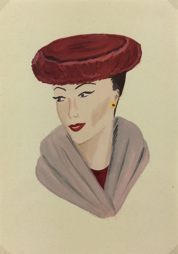 Fashion Original Art - Fashion, French, c.1950