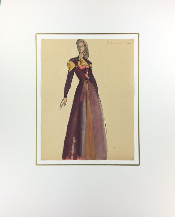 Fashion Original Art - Renaissance, S. Lecoconnier, c.1920