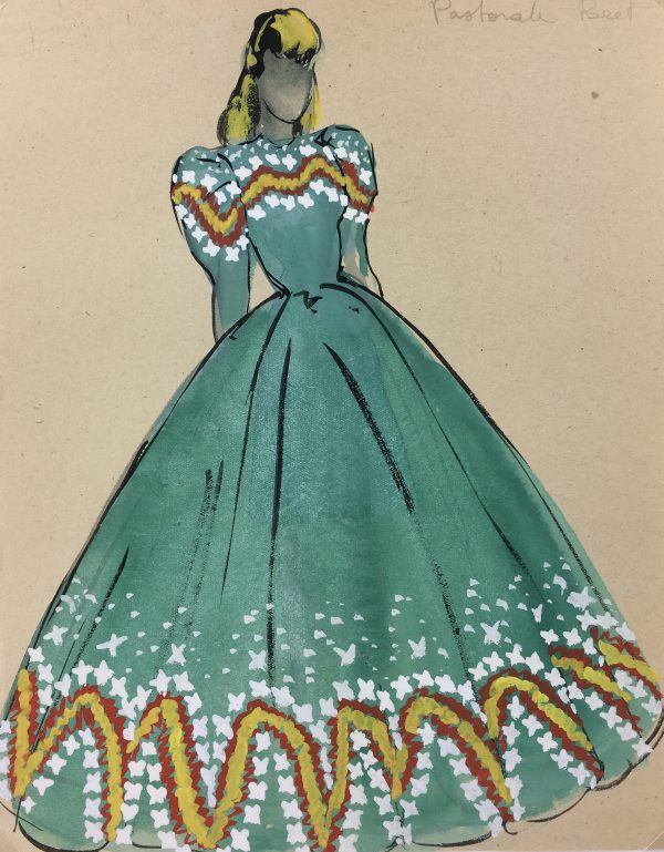 Fashion Original Art - Fashion, S. Lecoconnier, c.1920