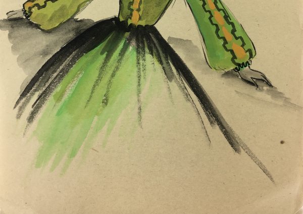Fashion Original Art - Fashion, S. Lecoconnier, c.1920