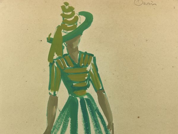 Fashion Original Art - Fashion, S. Lecoconnier, c.1920