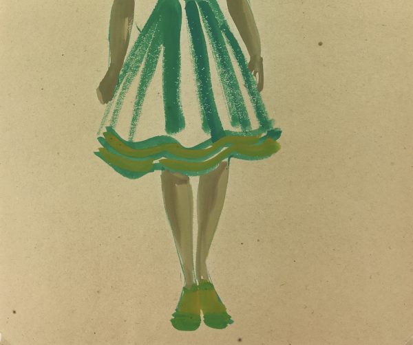 Fashion Original Art - Fashion, S. Lecoconnier, c.1920