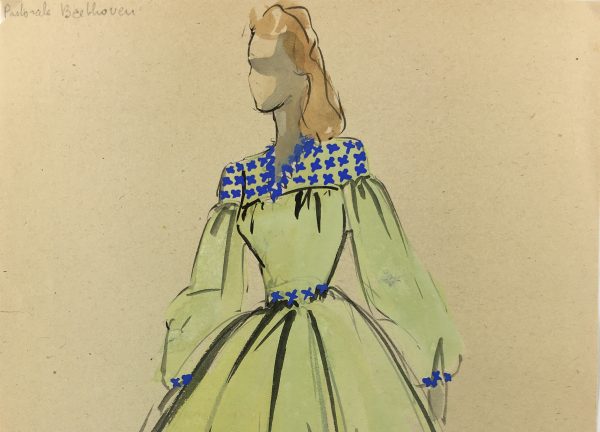 Fashion Original Art - Fashion, S. Lecoconnier, c.1920
