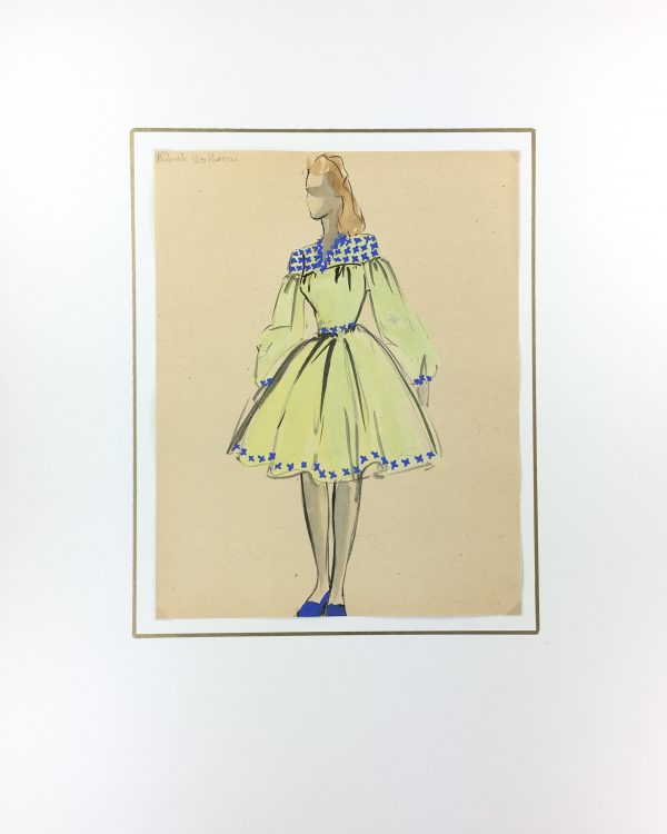 Fashion Original Art - Fashion, S. Lecoconnier, c.1920