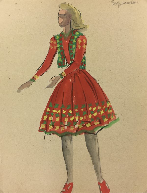 Fashion Original Art - Fashion, S. Lecoconnier, c.1920
