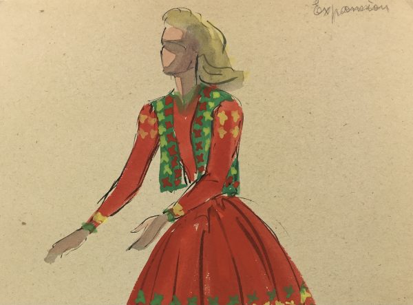 Fashion Original Art - Fashion, S. Lecoconnier, c.1920