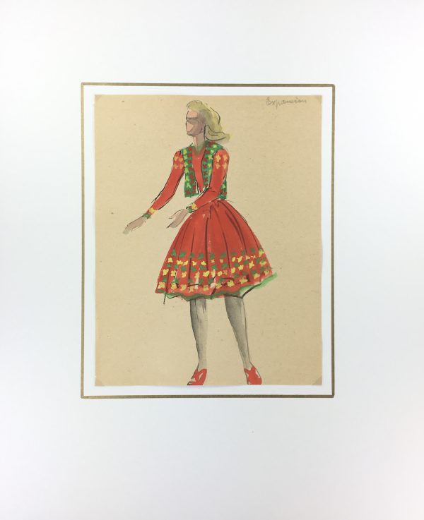 Fashion Original Art - Fashion, S. Lecoconnier, c.1920