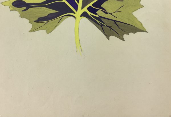 Flowers & Plants Original Art - Vibrant Leaf, French, c. 1950