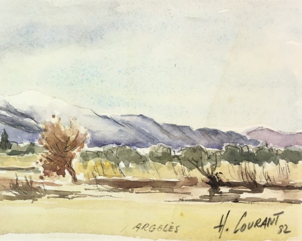 France Original Art - Argeles, France, H. Courant, 1982