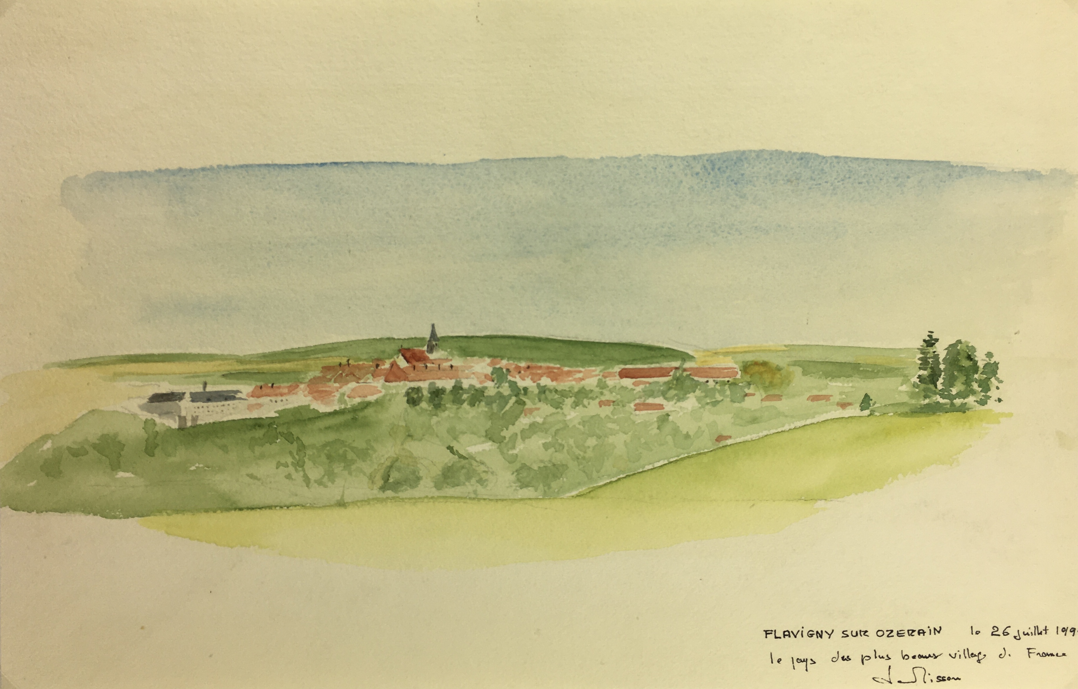 France Original Art - Flavigny, de Misson, 1999