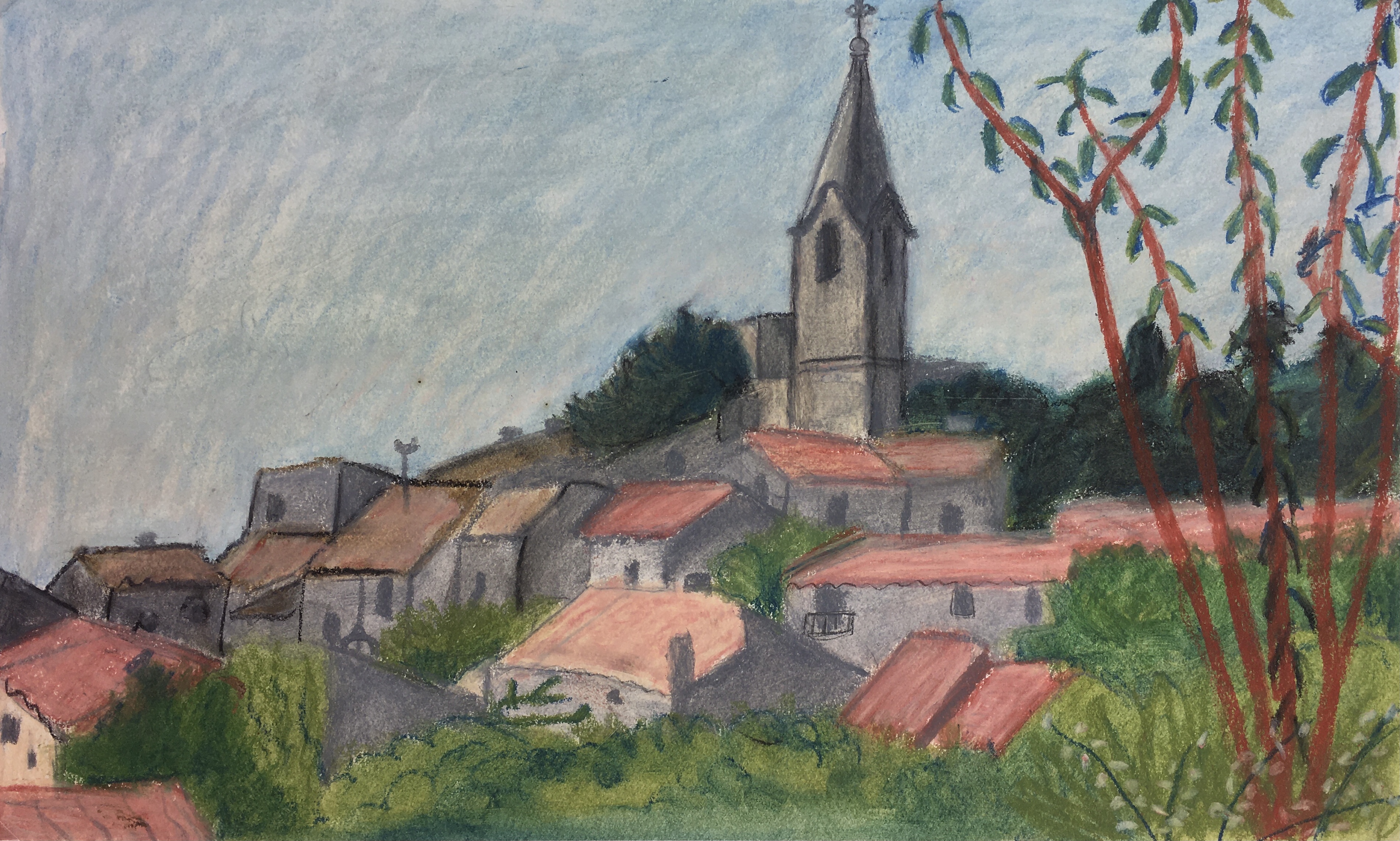 France Original Art - Mediterranean Coast, N. N., c.1970