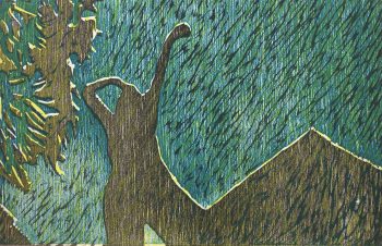 Modern  Original Art - Abstract Scene, Kismine Varner, c.1990