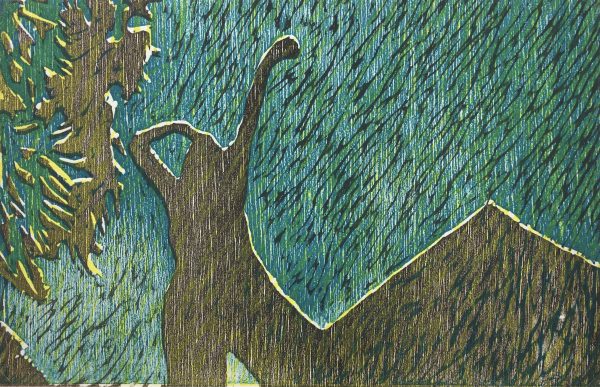 Modern  Original Art - Abstract Scene, Kismine Varner, c.1990
