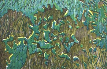 Modern  Original Art - Abstract Scene, Kismine Varner, c.1990