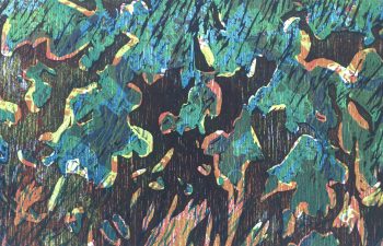 Modern  Original Art - Abstract Scene, Kismine Varner, c.1990