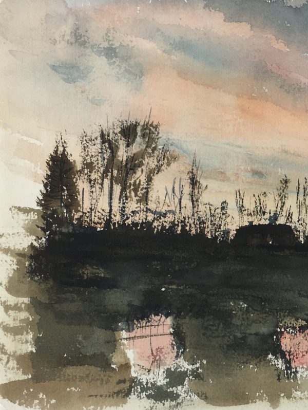 Landscapes Original Art - Sunset, P. B., c.1960