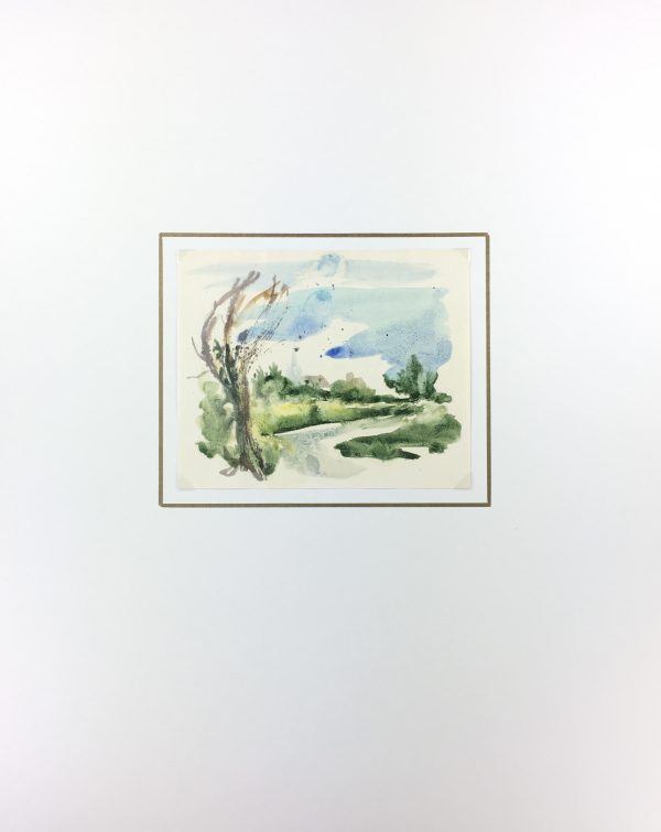 Landscapes Original Art - The Road, Watercolor, c.1970
