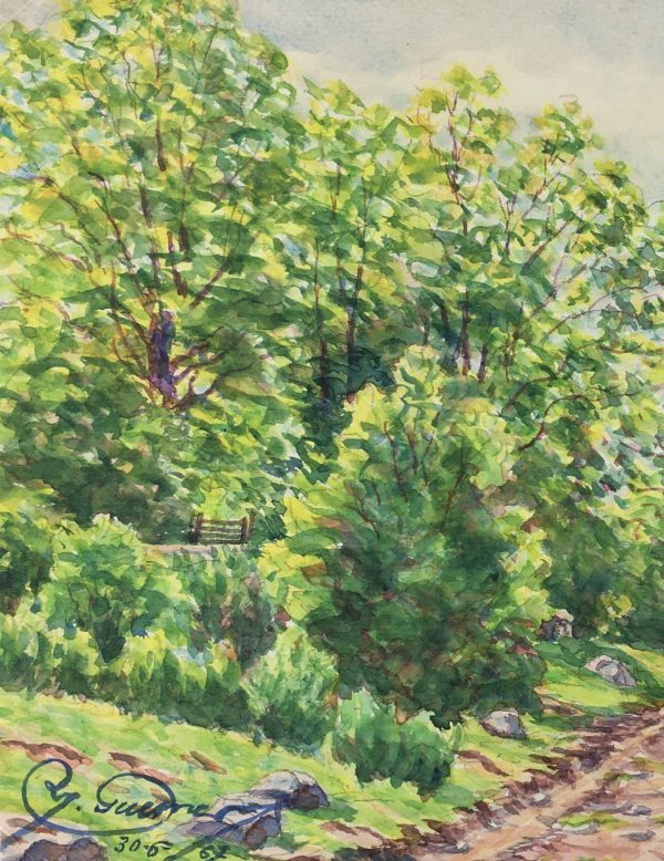 Landscapes Original Art - Landscape, Guerney, 1967