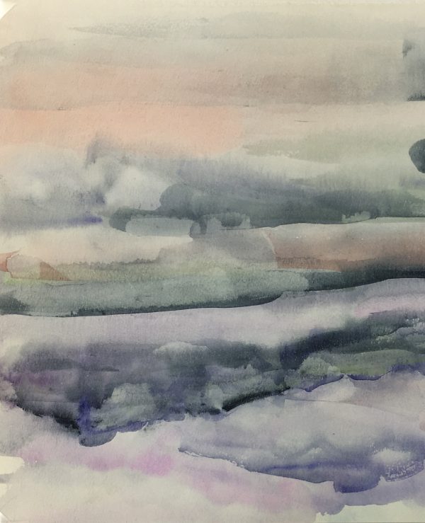 Landscapes Original Art - Abstract Fields, Watercolor, 1990s