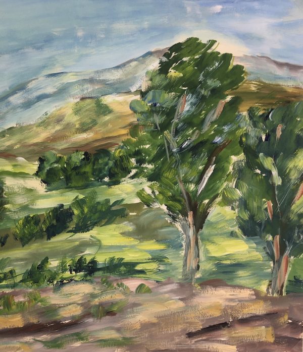 Landscapes Original Art - Verdant Country, French, 1990s