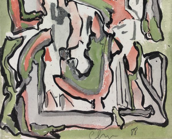 Abstract Modern Original Art - Motor Labyrinth, Signed, 1988