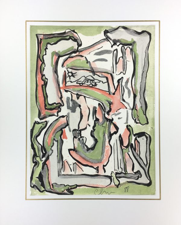 Abstract Modern Original Art - Motor Labyrinth, Signed, 1988