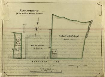Manuscripts Original Art - Property Map, Vellum Fragment, 1873