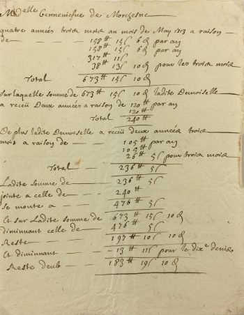 Manuscripts Original Art - Lady's Accounts, Louis XV, 1713