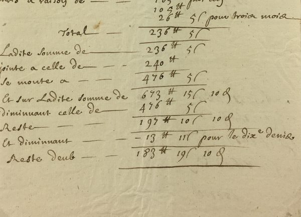 Manuscripts Original Art - Lady's Accounts, Louis XV, 1713