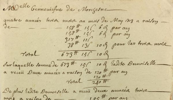 Manuscripts Original Art - Lady's Accounts, Louis XV, 1713
