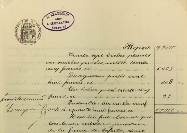 Manuscripts Original Art - Ewes & Ram, Inventory, 1901