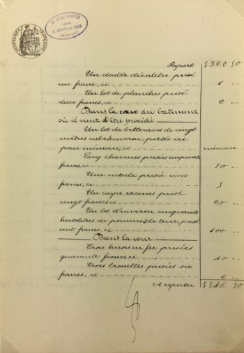 Manuscripts Original Art - Garden Tools, Inventory, 1901