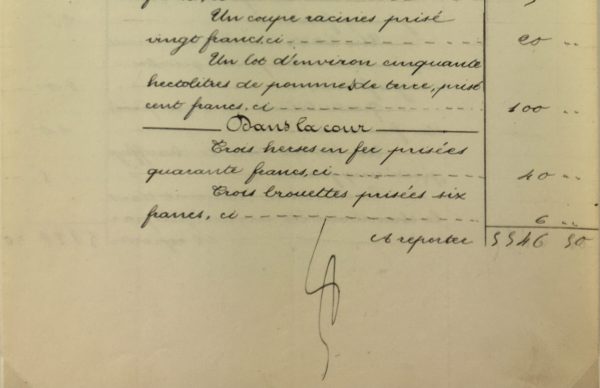Manuscripts Original Art - Garden Tools, Inventory, 1901