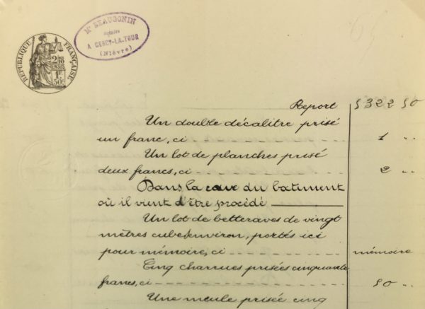 Manuscripts Original Art - Garden Tools, Inventory, 1901
