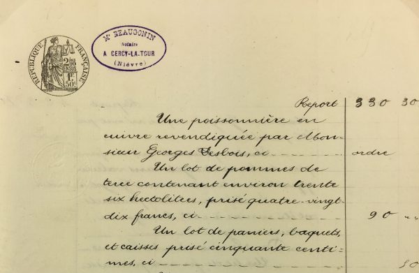 Manuscripts Original Art - Potatoes & Salt, Inventory, 1901
