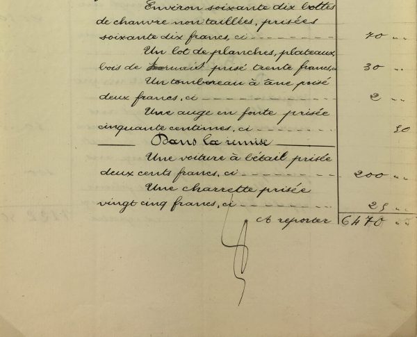 Manuscripts Original Art - Carts & Garden Tools, Inventory, 1901