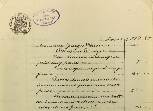 Manuscripts Original Art - Carts & Garden Tools, Inventory, 1901