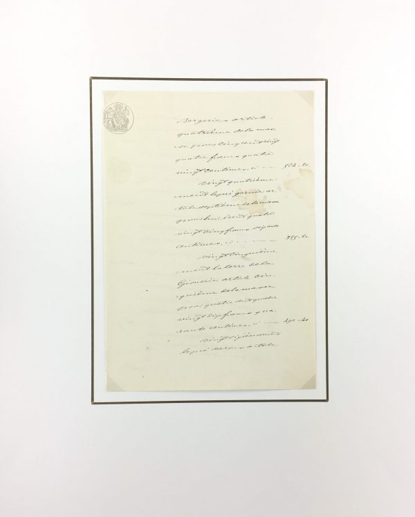 Manuscripts Original Art - Land La Gionerie, French Manuscript, 1851