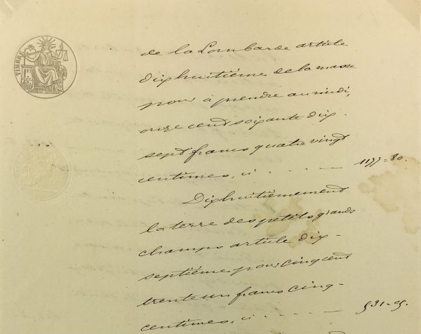Manuscripts Original Art - Land L'Ecosse, French Manuscript, 1851