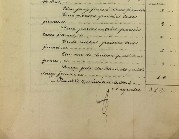 Manuscripts Original Art - Farming Tools, Inventory, 1901