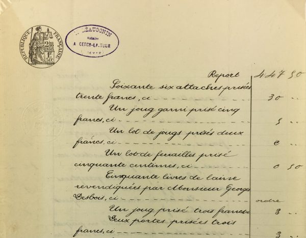 Manuscripts Original Art - Farming Tools, Inventory, 1901