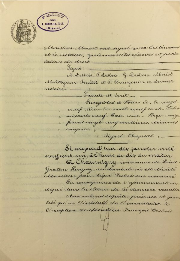 Manuscripts Original Art - French Manuscript, Inventory, 1901