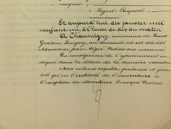 Manuscripts Original Art - French Manuscript, Inventory, 1901