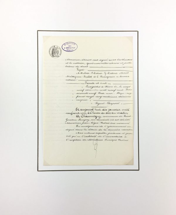 Manuscripts Original Art - French Manuscript, Inventory, 1901