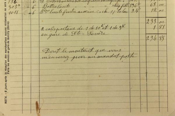Manuscripts Original Art - Shoe Buying Receipt, M.F. Compagnon, 1918