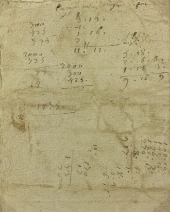 Manuscripts Original Art - French Manuscript, Calculations, c.1795