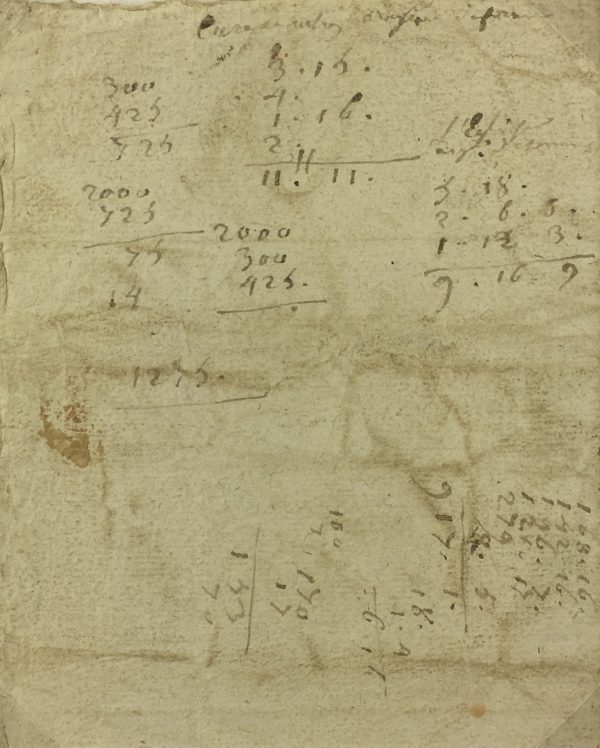 Manuscripts Original Art - French Manuscript, Calculations, c.1795