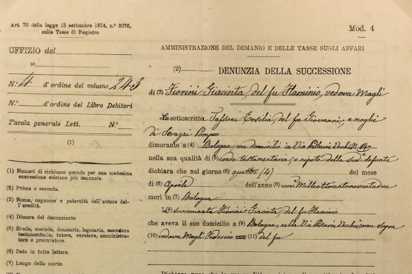 Manuscripts Original Art - Italian Manuscript, Succession, 1892
